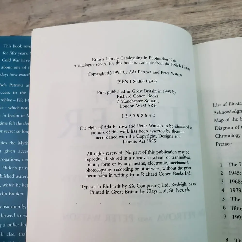 The Death of Hitler: The Final Words from Russia's Secret Archives HBDJ 1995
